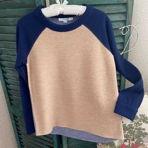 Boden Color-Bocked Sweater, US4, 100% Wool